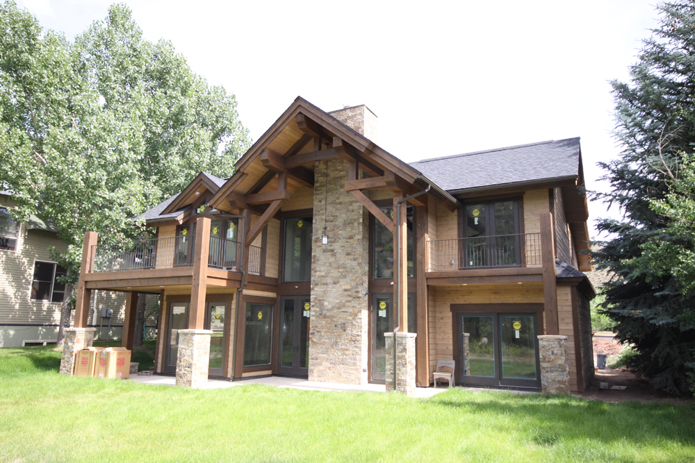 310 Riveside Drive Basalt back of house facing roaring fork river
