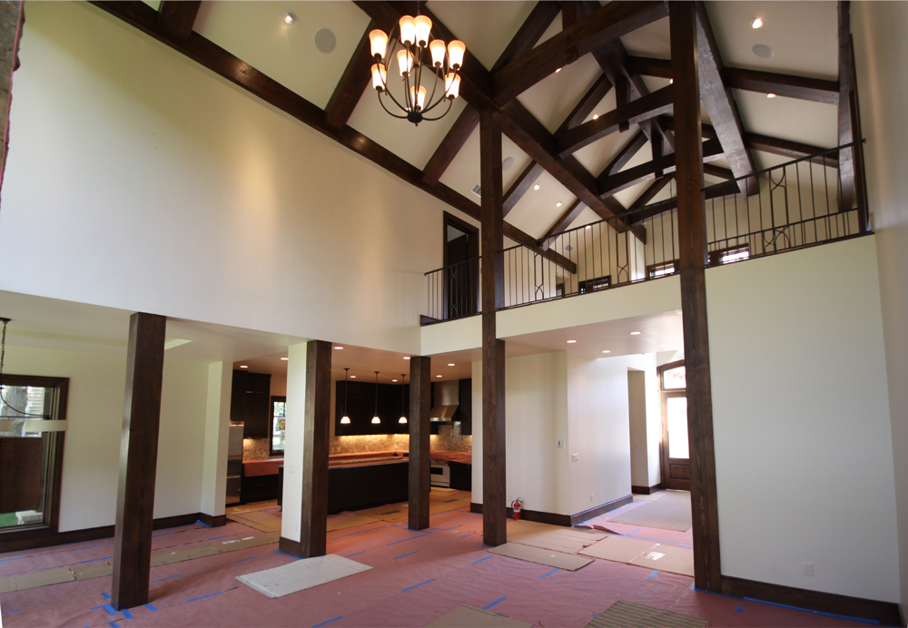 View of kitchen from great room.