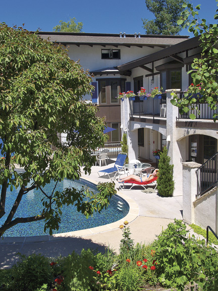 St.Moritz pool patio Johannsson Architects Aspen