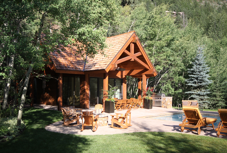 Firepit and Pool Cabana